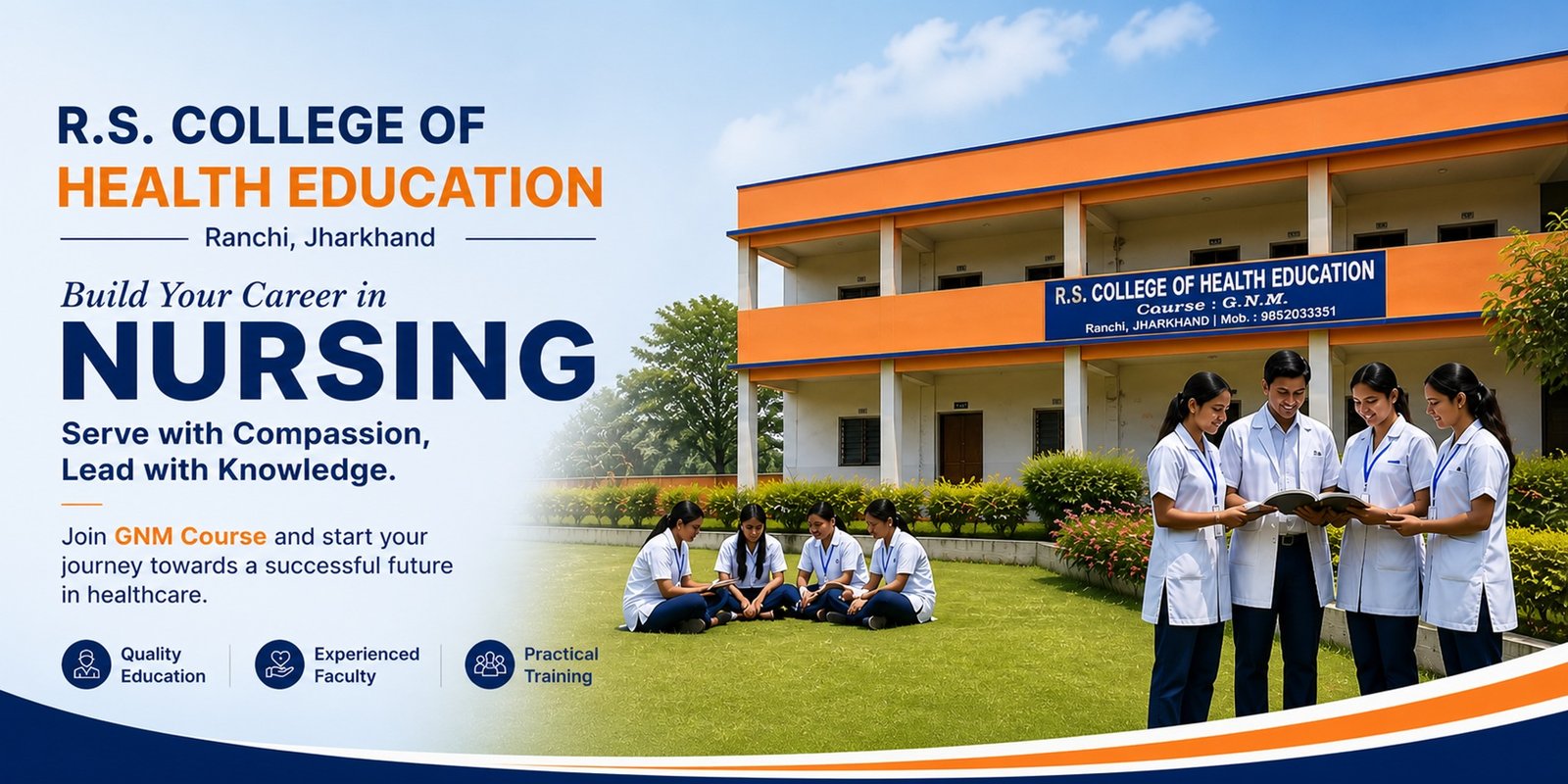 R.S. College of Nursing campus and students